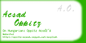 acsad oppitz business card